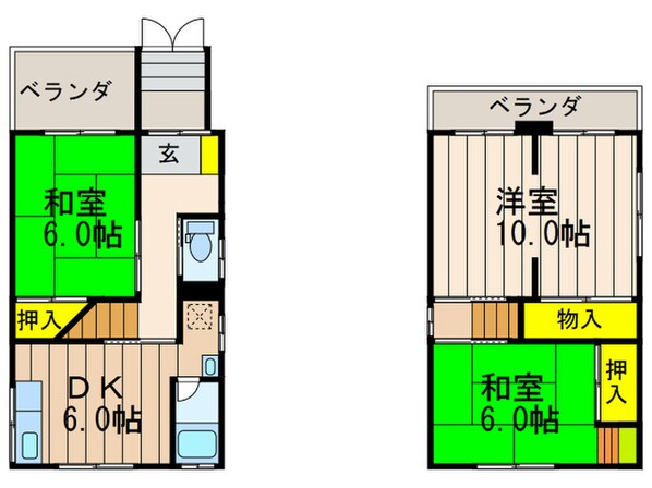 枚方市東山あきかつ戸建の物件間取画像